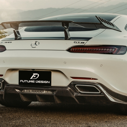 Future Design RT Style Carbon Fiber Rear Diffuser for Mercedes-AMG GT / GT S / GT C C190, image 1