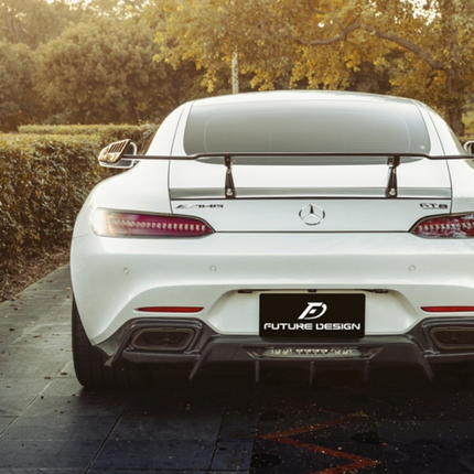 Future Design RT Style Carbon Fiber Rear Spoiler Wing for Mercedes-AMG GT / GT S / GT C C190, image 4