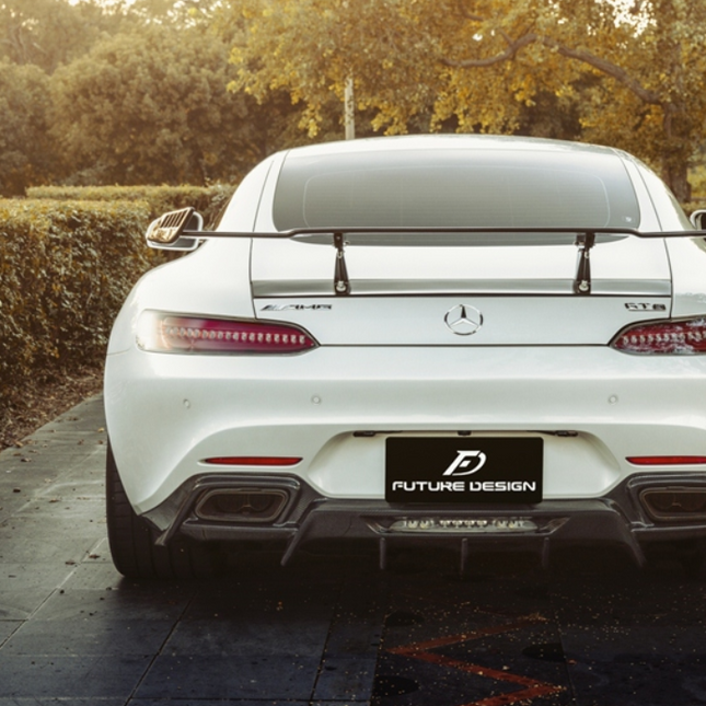Future Design RT Style Carbon Fiber Rear Spoiler Wing for Mercedes-AMG GT / GT S / GT C C190, image 4