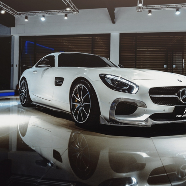 Future Design RT Style Carbon Fiber Side Skirts for Mercedes-AMG GT / GT S C190 2015-2017, image 5