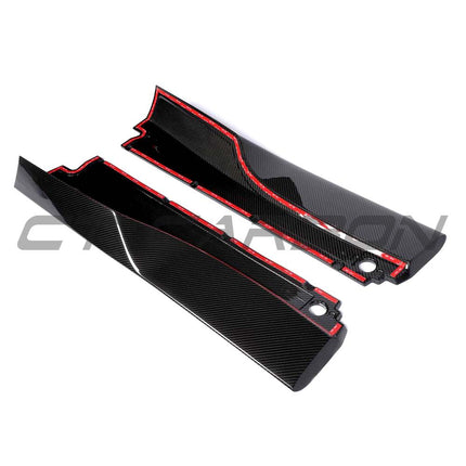 McLaren 750S Side Skirts carbon weave detail