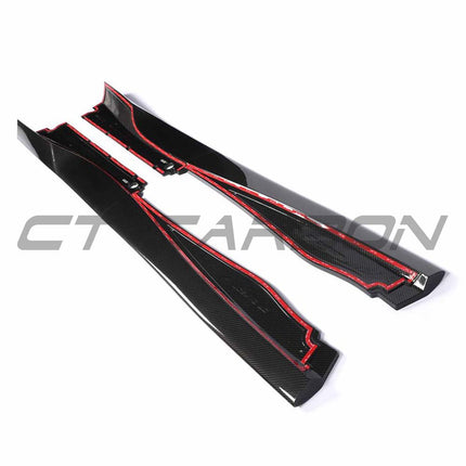 McLaren 750S Carbon Fibre Side Skirts fitted
