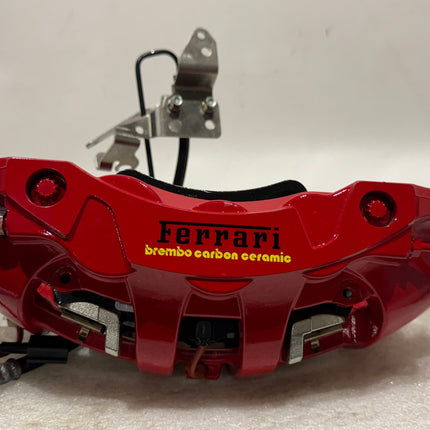 Ferrari 488 GTB Spider Front Caliper with Pads, Right Hand, Red, OEM, Part Number: 328375