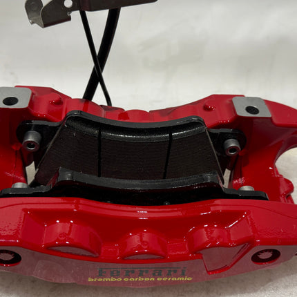 Ferrari 488 GTB Spider Front Caliper with Pads, Right Hand, Red, OEM, Part Number: 328375