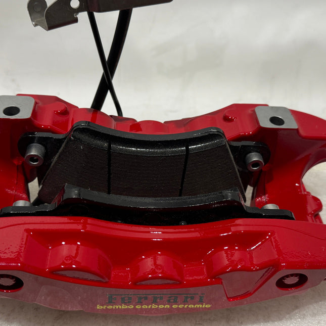 Ferrari 488 GTB Spider Front Caliper with Pads, Right Hand, Red, OEM, Part Number: 328375