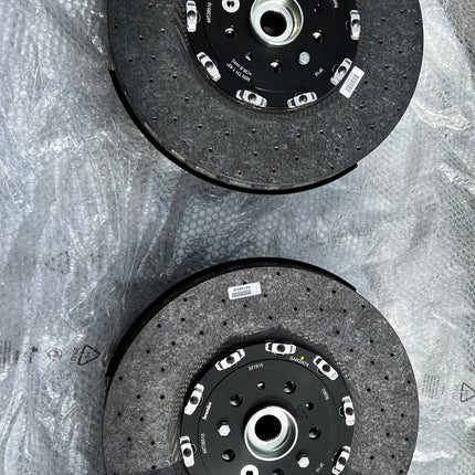 Ferrari F8 Tributo / 488 GTB Spider Brake Set Complete, Ceramic, Red Caliper, OEM, Part Numbers: 785609, 785828, 879837, 879845