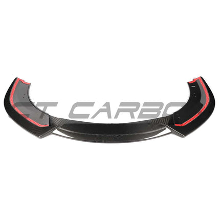 McLaren 750S carbon fibre splitter CT Design angle view