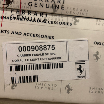 Ferrari F8 Tributo Complete Light Unit Carrier, Left Hand, OEM, Part Number: 908875