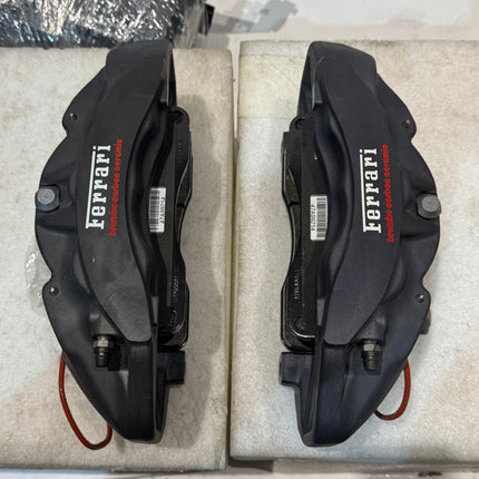 Ferrari 458 Italia / Spider, Portofino Brake Caliper with Brake Pads, Left and Right, OEM, Part Number: 276843, 276844