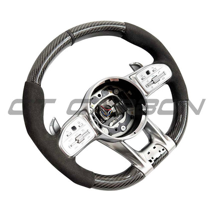 Mercedes-AMG Alcantara Carbon Fibre Steering Wheel BENZFBACPB side view