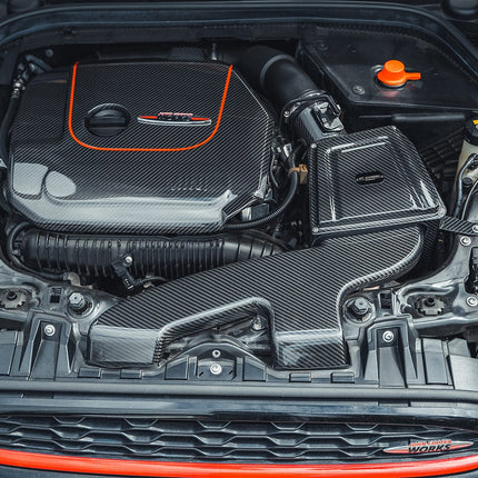 MINI Cooper S F56 Carbon Fibre Engine Cover detail