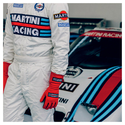 Sparco Land Martini Racing Gloves, Red, view 3