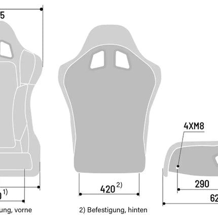 Sparco Grid Q Racing Seat with Steel Mounting Bracket (KA2201S), view 2