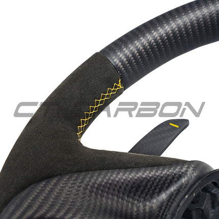 McLaren 720S Carbon Fibre Alcantara Custom Steering Wheel stitching detail