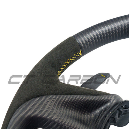 McLaren 720S Carbon Fibre Alcantara Custom Steering Wheel carbon fibre finish