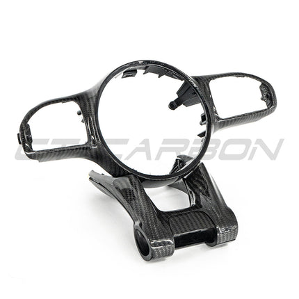 Mercedes-AMG G63 carbon fibre steering wheel trim close up