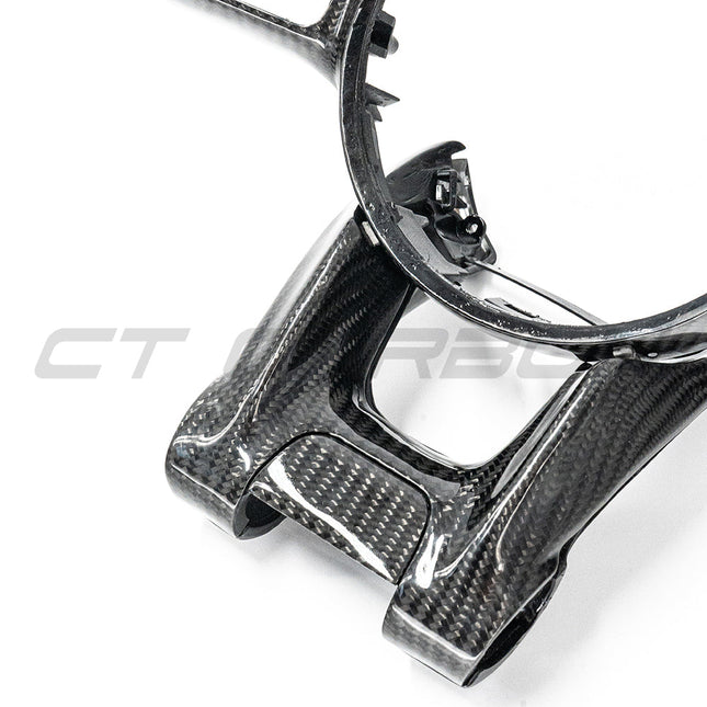 Mercedes-AMG G63 carbon fibre steering wheel trim high gloss finish