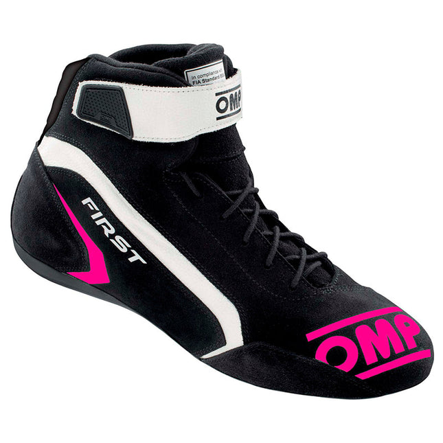 OMP First Racing Shoes Black/Pink