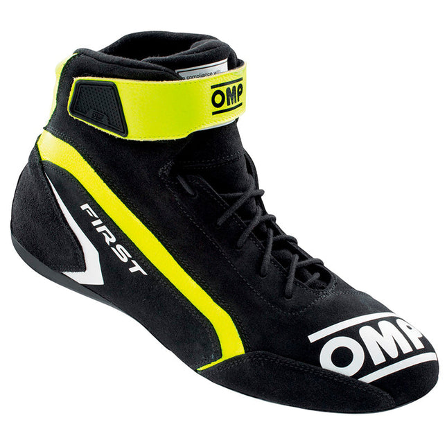 OMP First Racing Shoes Black/Yellow