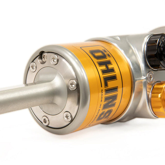 Ohlins TTX suspension shock absorber detail for Porsche 992 GT3