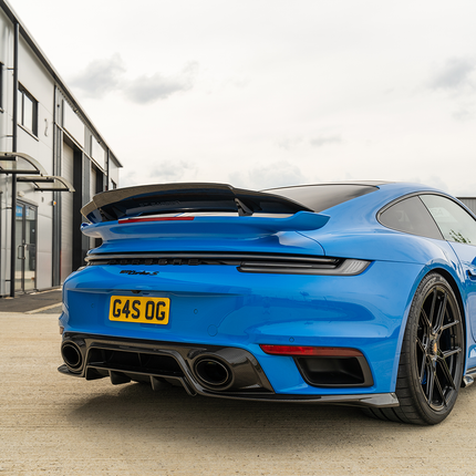 Porsche 992 Turbo S carbon fibre rear wing fitted
