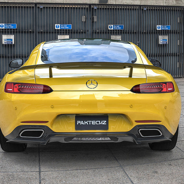 Paktechz Carbon Fiber Rear Diffuser Ver.2 for Mercedes-AMG GT / GT S C190 2015-2017, image 3
