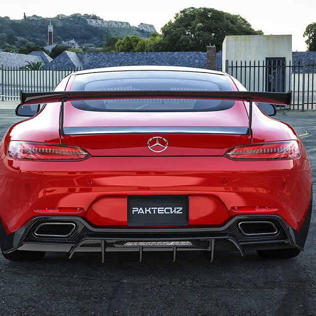 Paktechz Carbon Fiber Rear Diffuser Ver.1 for Mercedes-AMG GT / GT S C190 2015-2021, image 4