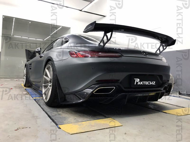 Paktechz Carbon Fiber Rear Spoiler Wing Ver.1 for Mercedes-AMG GT / GT S / GT C C190, image 11