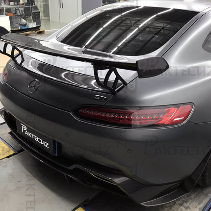 Paktechz Carbon Fiber Rear Spoiler Wing Ver.1 for Mercedes-AMG GT / GT S / GT C C190, image 1