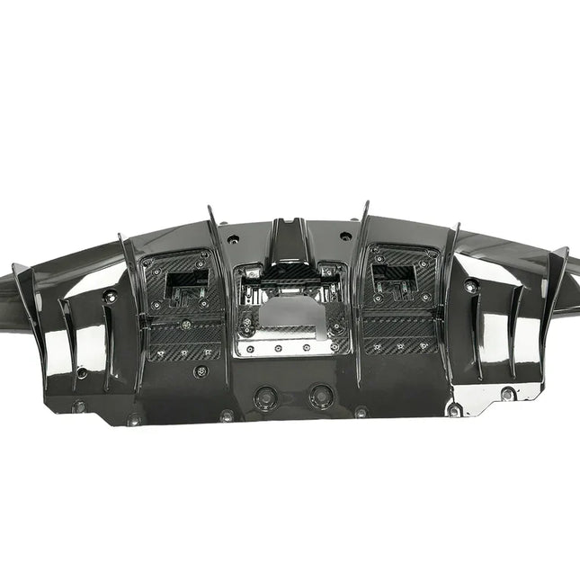Ferrari 488 Pista Rear Diffuser, Carbon Glossy Finish, OEM, Part Number: 796698