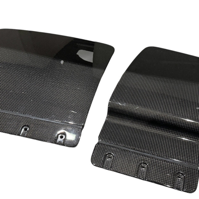 Ferrari F8 Tributo Rear Diffuser Carbon Flaps Set, OEM, Part Number: 786905, 786906, 899293