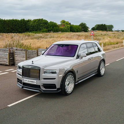 Rolls-Royce Cullinan Carbon Fibre Roof Spoiler CT Design fitted