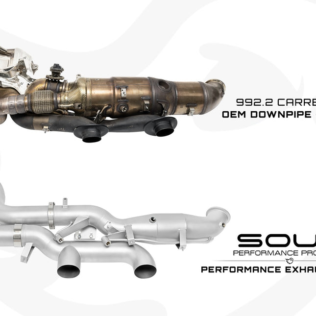 SOUL Performance vs OEM exhaust comparison Porsche 992.2 GTS