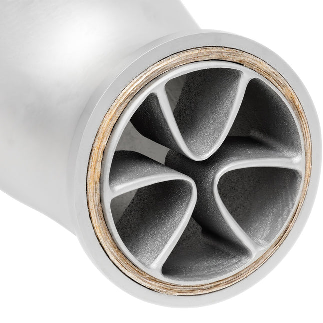 SOUL Performance sport cat downpipe 3D printed inlet detail