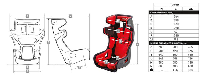 Sabelt GT-PAD Racing Seat 2141, view 3