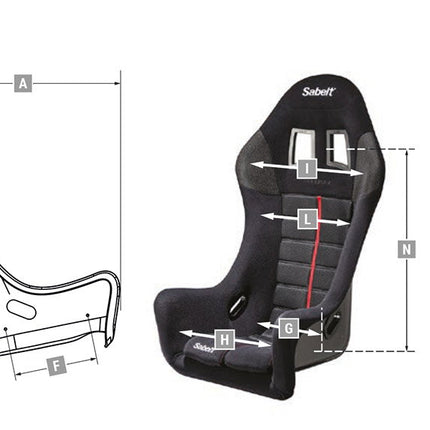 Sabelt Titan Max Racing Seat with Steel Mounting Console, view 2