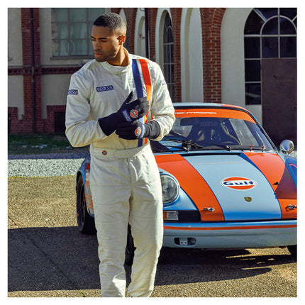 Sparco Replica Gulf Racing Suit White side