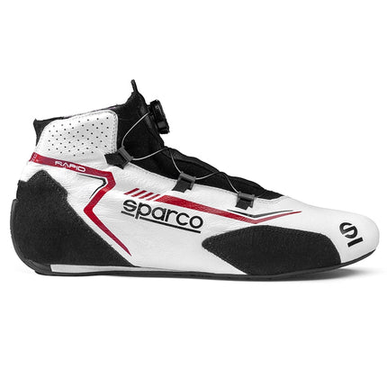 Sparco Rapid Rotor racing shoes white black red top