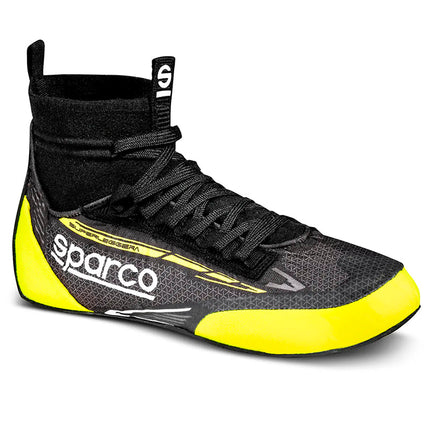 Sparco Superleggera black/yellow racing shoe side view