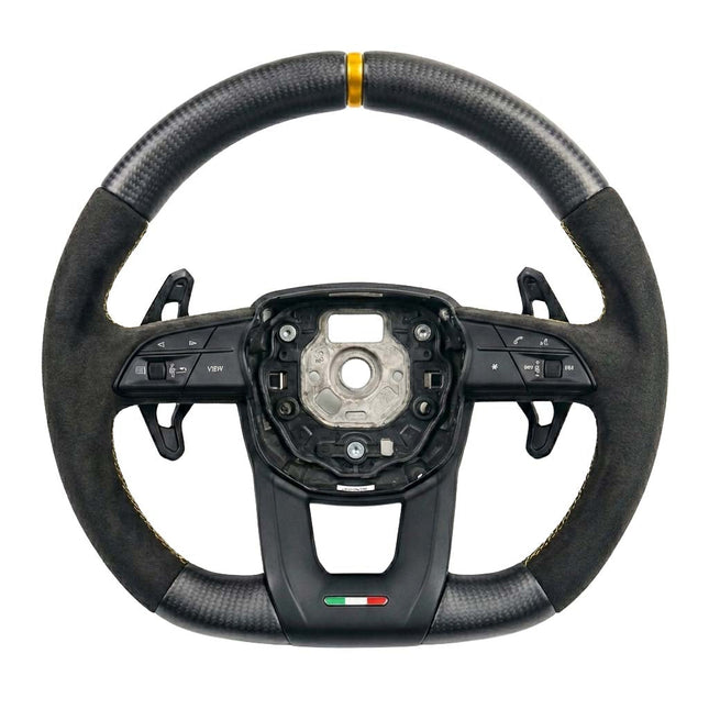 Lamborghini Urus Carbon Fibre Alcantara Flat Bottom Steering Wheel