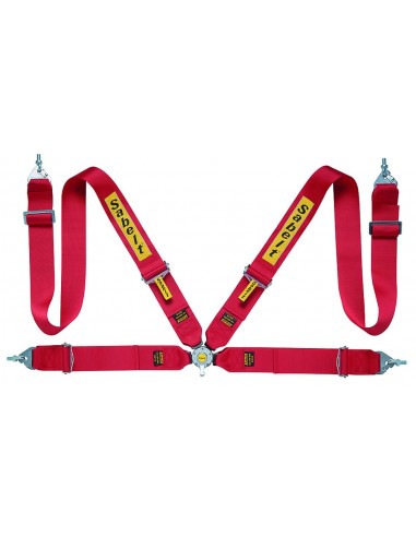 Sabelt Steel Series Saloon 4-Point Racing Harness, Red