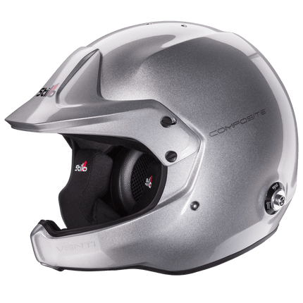 Stilo Venti WRC Composite Open Face Racing Helmet Silver (FIA 8859-2015, Snell SA2020) (AA0220BG2T)