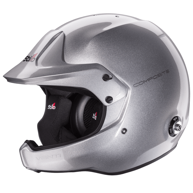 Stilo Venti WRC Composite Open Face Racing Helmet Silver (FIA 8859-2015, Snell SA2020) (AA0220BG2T)
