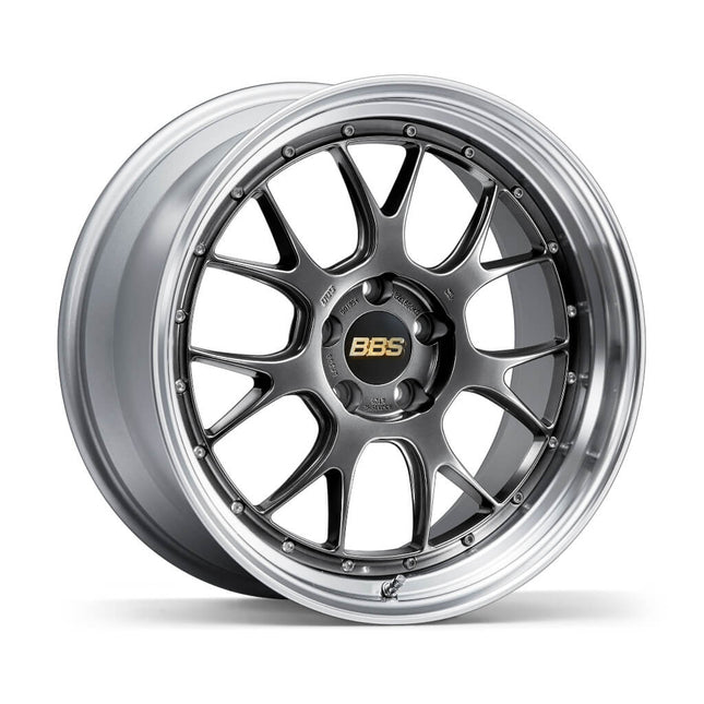 BBS LM318DB-SLD Forged Aluminum 2-Piece Wheel LM-R LM318 20x8.5 ET43 5x114.3 PFS, Diamond Black Disk and Silver Diamond-