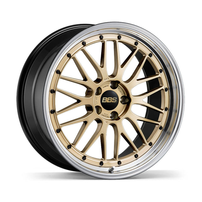 BBS LM433GL-BKBD LM Forged aluminum 2-piece wheel 21x9.5 ET28 5x120 PFS Gold disk and Black Bright Diamond-cut rim (GL-BKBD)
