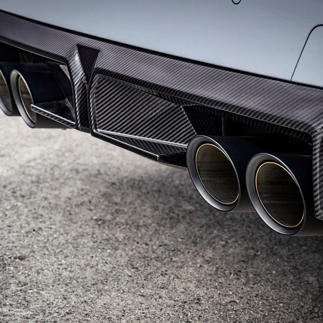 BMW G87 M2 CS Carbon Rear Diffuser installed