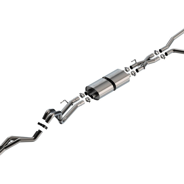 Borla 140939BC S-Type Cat-Back Exhaust with Black Chrome Tips for Toyota Tundra 3.4L (2022-2024)