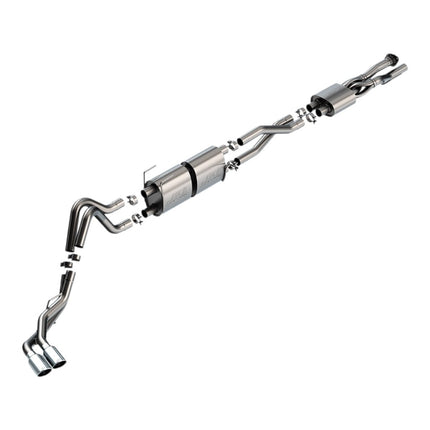 BORLA Cat-Back Exhaust S-Type Bright Chrome for Ford F-250/F-350 Super Duty 2020-2026 (141016)