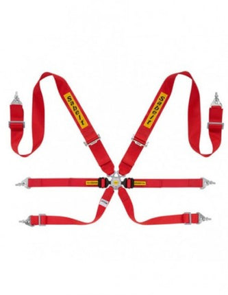Sabelt Silver Series 6-Point Racing Harness, Red