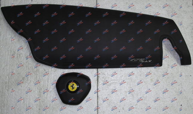 Ferrari 458 Italia & Spider Airbag Steering Wheel and Passenger Cover, Black, OEM